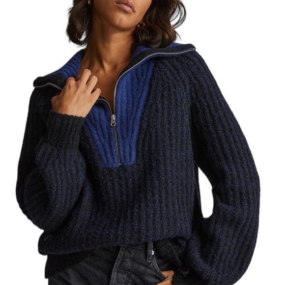 Everlane Sweaters - EVERLANE The Felted Merino Half-Zip Sweater Size Small NWT